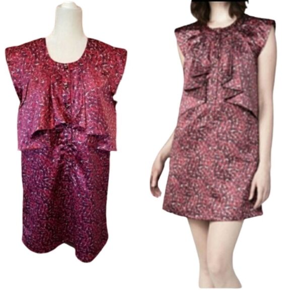 DEAR CREATURES dress Modcloth lotus of focus pink‎ shift L - Picture 7 of 8